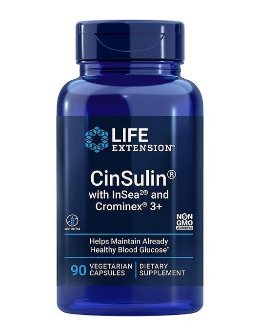 Life Extension - CinSulin with InSea2 & Crominex 3+ - 90 vcaps