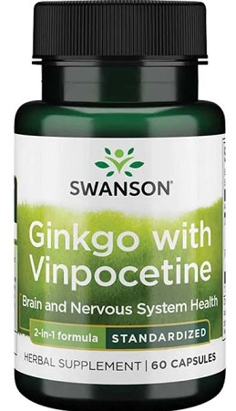 Swanson - Ginkgo with Vinpocetine Standardized - 60 caps