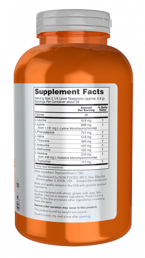 NOW Foods - Amino-9 Essentials v prahu, 330g - slika 2
