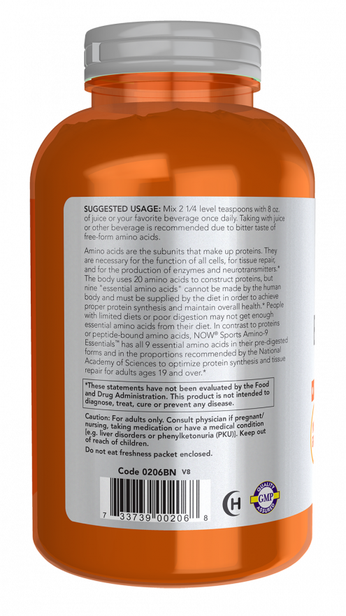 NOW Foods - Amino-9 Essentials v prahu, 330g - slika 3