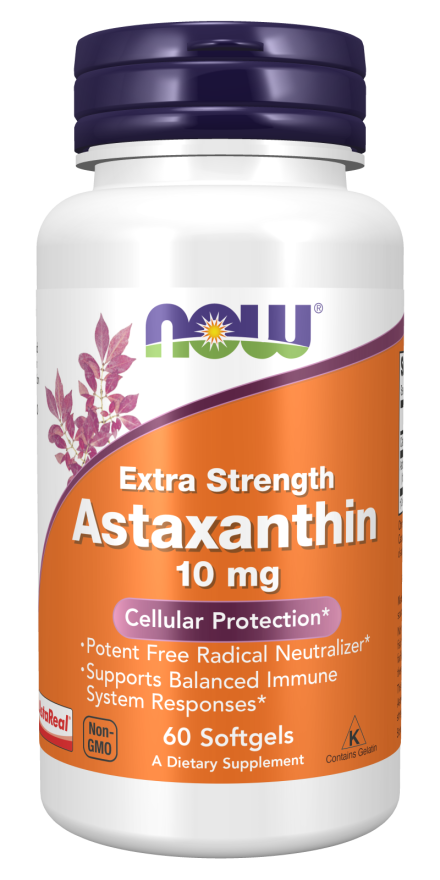 NOW Foods - Astaksantin, ekstra močan, 10 mg - 30 mehkih kapsul - slika 4