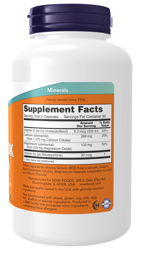 NOW Foods - Cal-Mag DK, 180 kapsul - slika 2