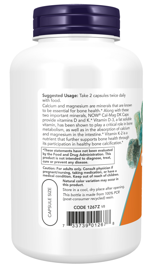 NOW Foods - Cal-Mag DK, 180 kapsul - slika 3