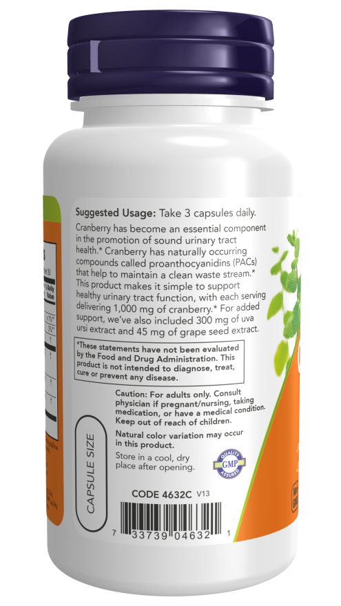 NOW Foods - Brusnice s PACs - 90 kapsul - slika 3