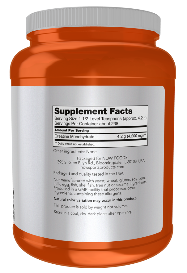 NOW Foods - Mikroniziran kreatin monohidrat, 500g - slika 3