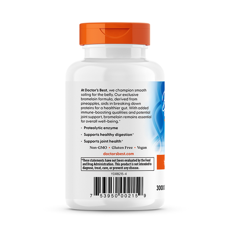 Doctor's Best - Bromelain visoke moči 3000 GDU, 500 mg, 90 kapsul - slika 3
