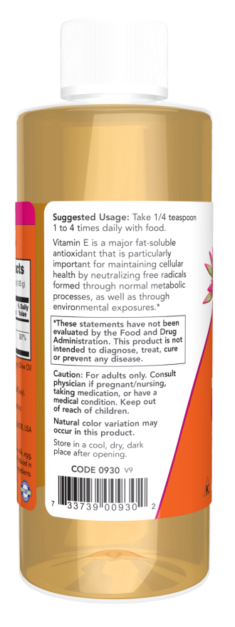 NOW Foods - Vitamin E olje v tekoči obliki + 118 ml - slika 3