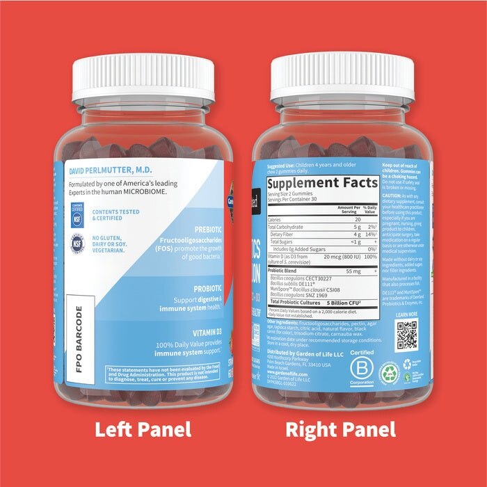 Dr. Formulated Probiotics - Otroški probiotični gumi bonboni z okusom jagode, 5 milijard, 60 bonbonov - slika 3