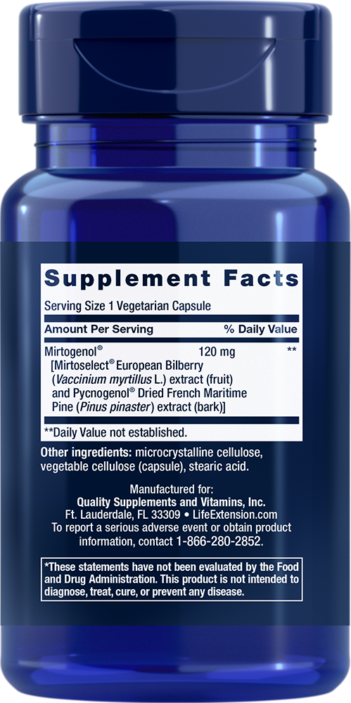 Life Extension - Podpora za očesni tlak z Mirtogenolom - 30 kapsul - slika 2