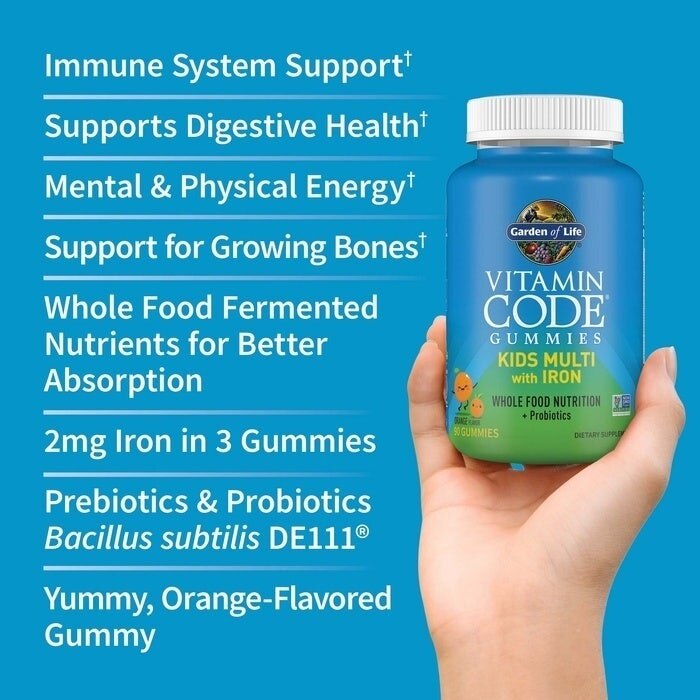 Livets have - Multivitamini za otroke z železom v obliki gumijev, pomaranča - 90 gumijev - slika 4