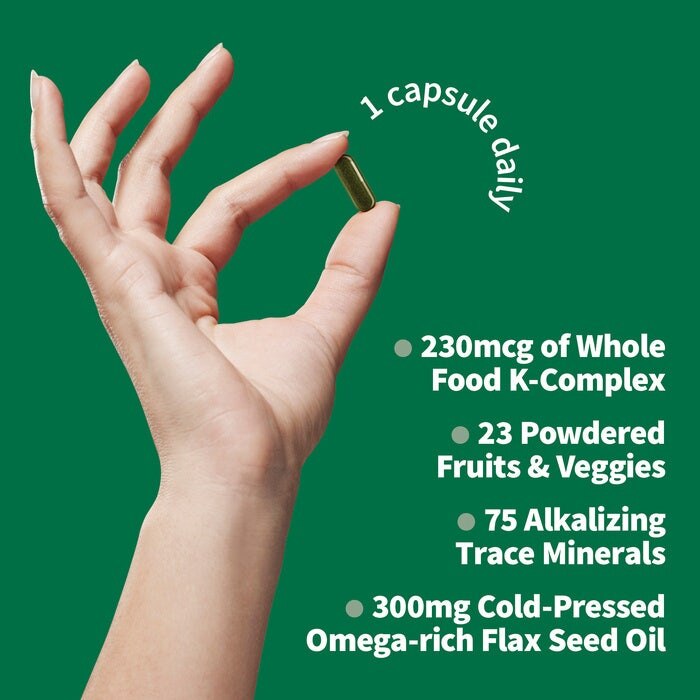 Vitamin Code - Kompleks vitamina K, surovi, 60 veganskih kapsul - slika 3