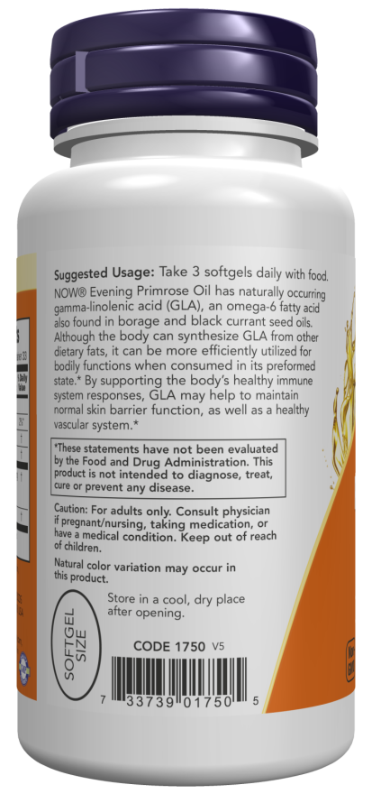 NOW Foods - Olje večernega jegliča, 500 mg - 250 mehkih kapsul - slika 3