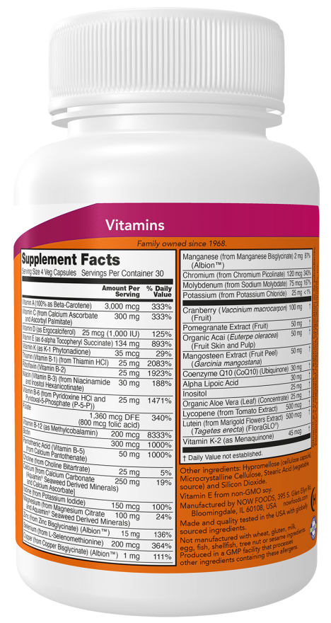 NOW Foods - Eve Superior Multivitamini za ženske - 120 kapsul - slika 2