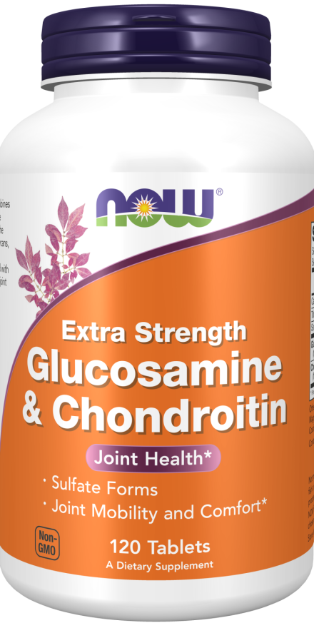 NOW Foods - Glucosamin & Chondroitin Ekstra Styrke - 60 tabletter - slika 4