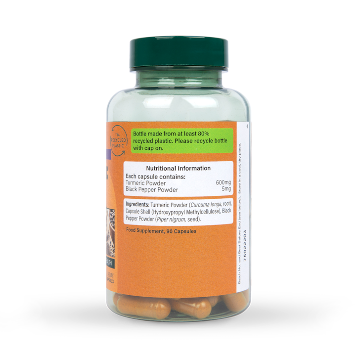 Holland & Barrett - Visoko močna kurkuma s črnim poprom, 600mg - 90 kapsul - slika 4