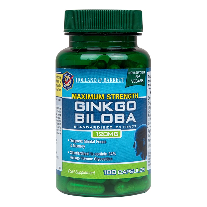 Holland & BarrettMaximum Strength Ginkgo Biloba 120mg 100 Capsules(171)Brain Health