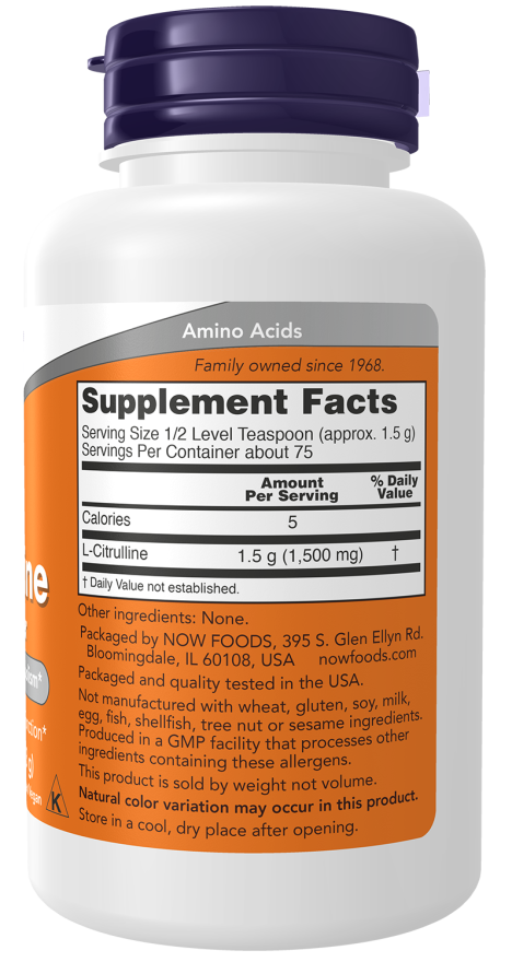NOW Foods - L-Citrulin, čisto prah - 113g - slika 2