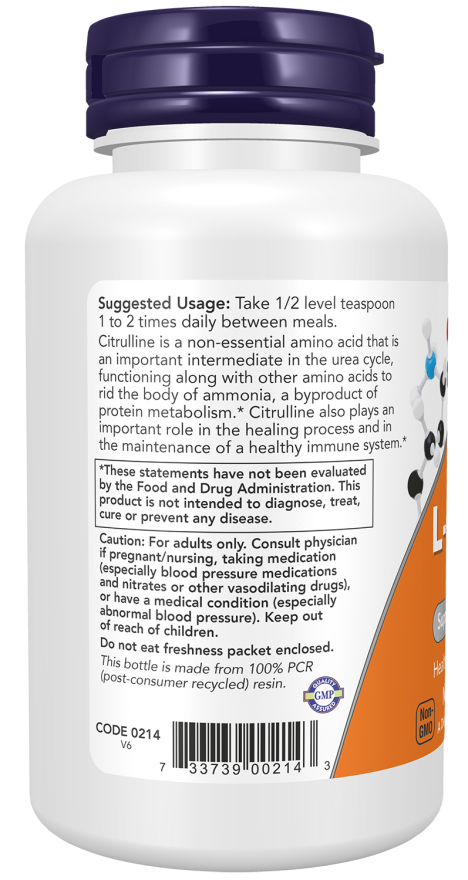 NOW Foods - L-Citrulin, čisto prah - 113g - slika 3
