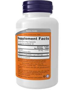 NOW Foods - L-metionin, 500 mg + 100 kapsul