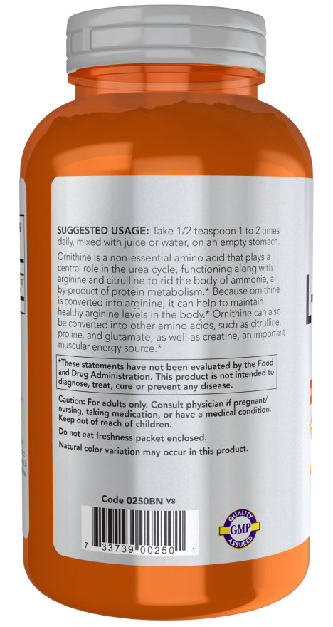 NOW Foods - L-Ornitin v prahu, 227g - slika 3