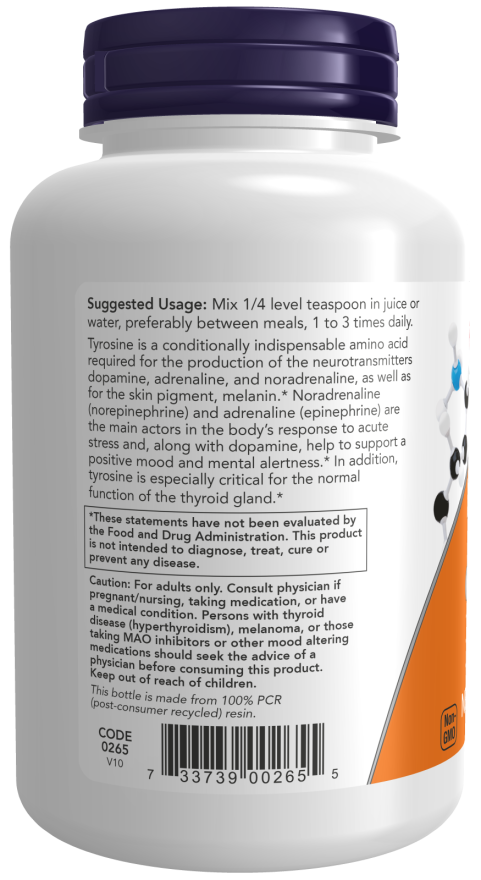 NOW Foods - L-Tirozin v prahu, 113g - slika 3