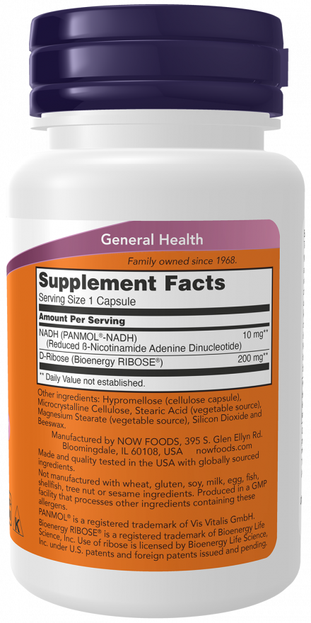 NOW Foods - NADH, 10 mg - 60 kapsul - slika 2