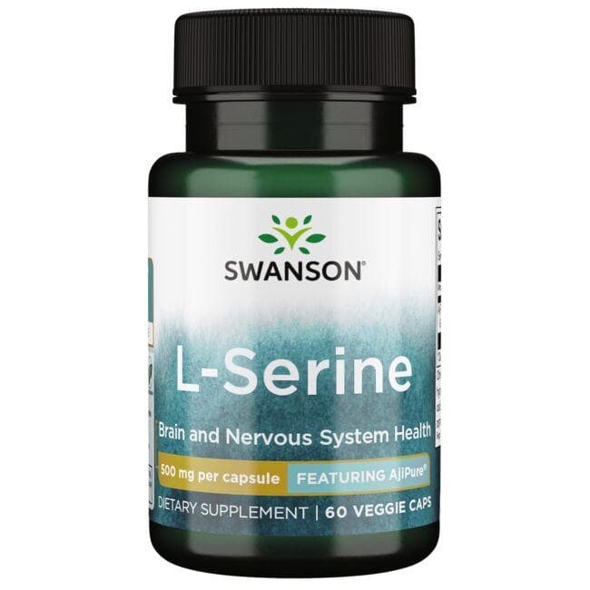 SWANSON AjiPure L-seryna 500mg 60kaps