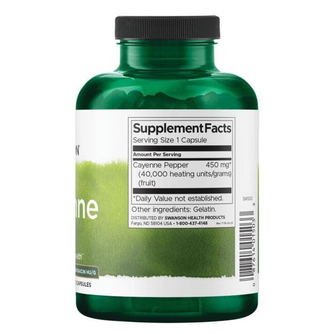 Swanson - Cayenne 450 mg, 300 kapsul - slika 2