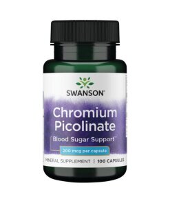 SWANSON Chrom pikolinian 200mcg 100kaps