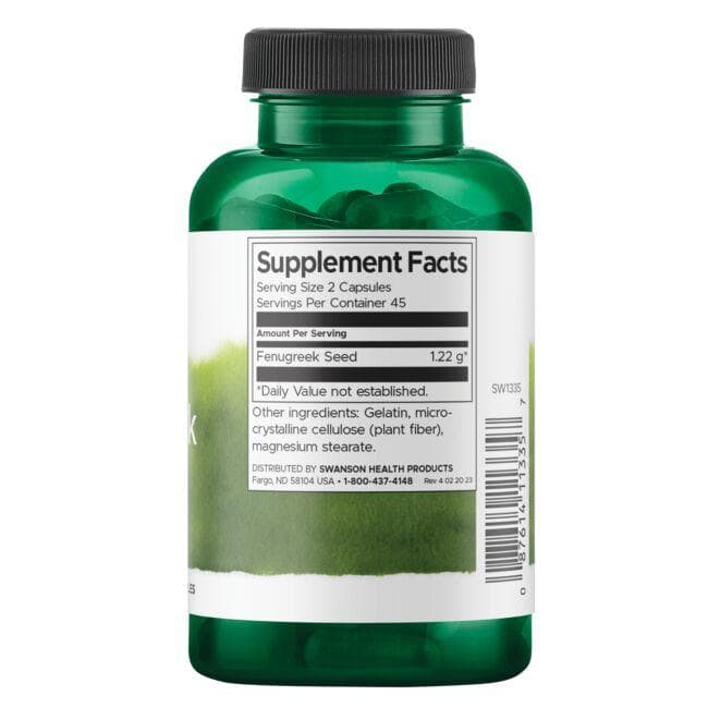 Swanson - Semena fenugreka 610 mg + 90 kapsul - slika 2