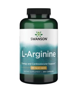 SWANSON L-arginina 500mg 200kaps
