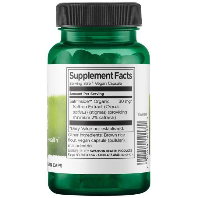 Swanson - Ekstrakt žafrana 30 mg, 60 vegetarijanskih kapsul - slika 2