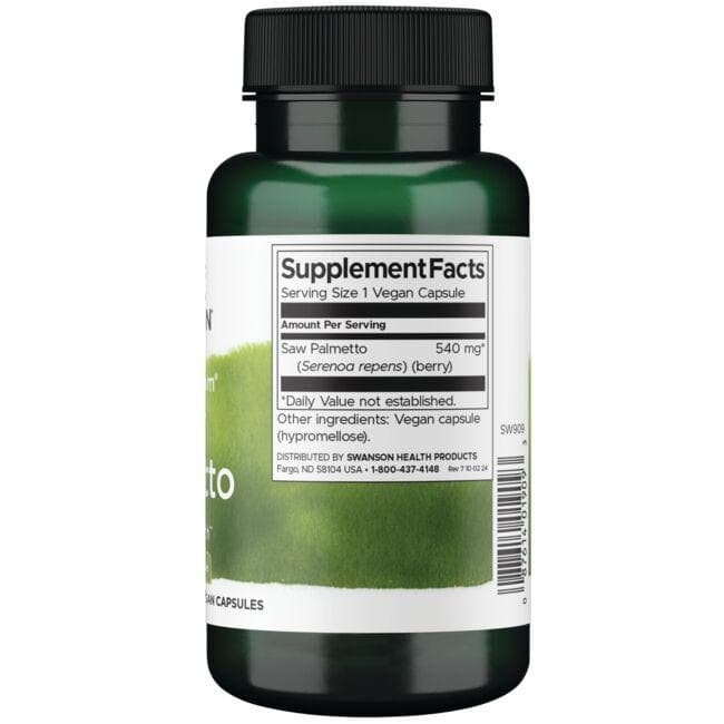 Swanson - Sabalska palma + 540 mg, 100 kapsul - slika 2