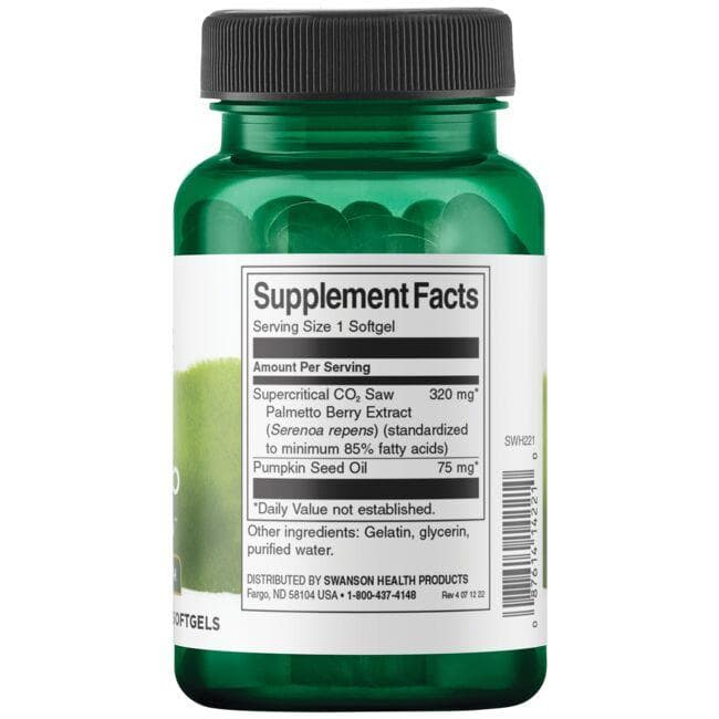 Swanson - Ekstrakt palmeta 320 mg, 60 kapsul - slika 2