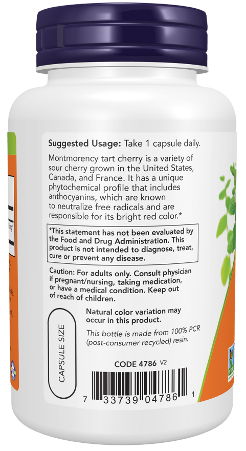 NOW Foods - Višnjev ekstrakt, 500 mg - 90 kapsul - slika 3