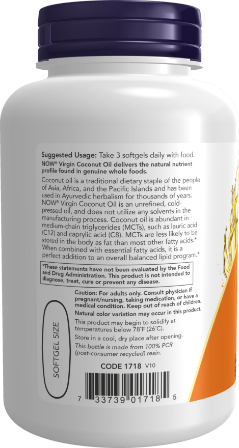 NOW Foods - Deviško kokosovo olje, 1000 mg - 120 mehkih kapsul - slika 3