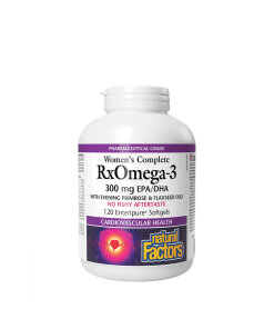 Natural Factors Women’s Complete RxOmega-3 300 mg EPA/DHA (120 Softgels)