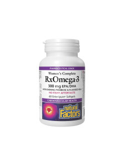 Natural Factors Women’s Complete RxOmega-3 300 mg EPA/DHA (60 Softgels)