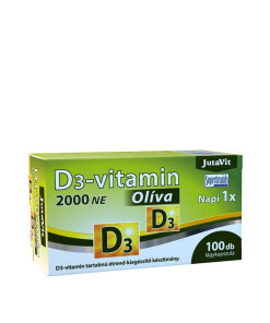 JutaVit Vitamin D3 2000 IU (50 mcg) Olive (100 Softgels)